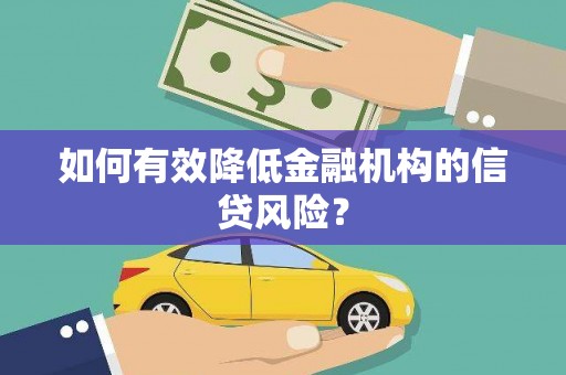 隰县如何有效降低金融机构的信贷风险？