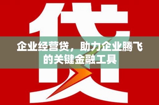 隰县企业经营贷，助力企业腾飞的关键金融工具