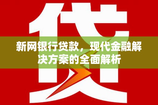 隰县新网银行贷款，现代金融解决方案的全面解析