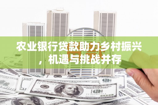 隰县农业银行贷款助力乡村振兴，机遇与挑战并存
