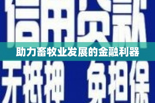 隰县助力畜牧业发展的金融利器